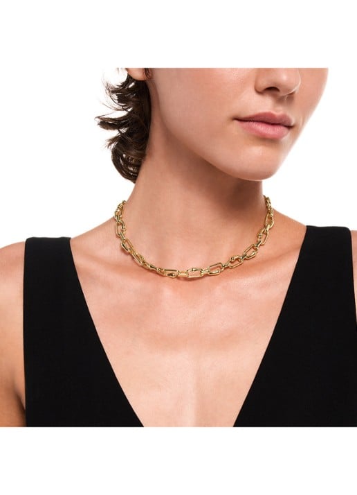 Armani Iconic Trend ketting verguld EGS3390710 - detail 3 goud