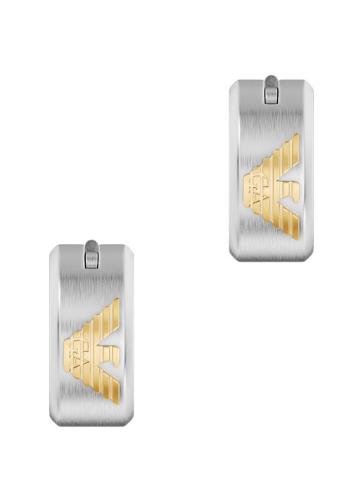 Armani Iconic Trend oorringen EGS3376040 - detail 2 zilver