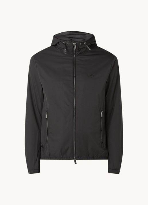 Armani Jack met capuchon en ritszakken - voorkant donkerblauw