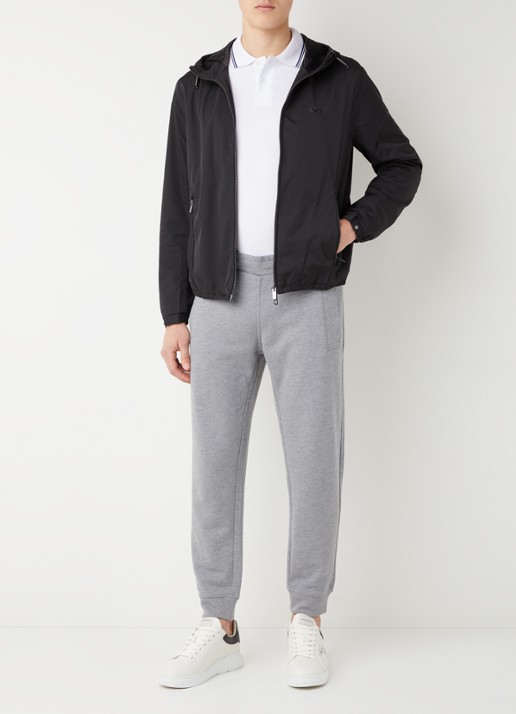 Armani Jack met capuchon en ritszakken - voorkant 4 zwart