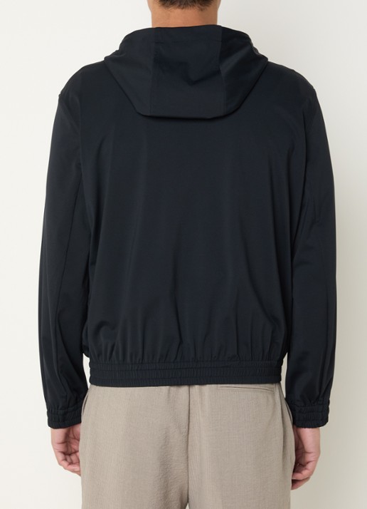 Armani Jack met capuchon en ritszakken - achterkant 2 donkerblauw