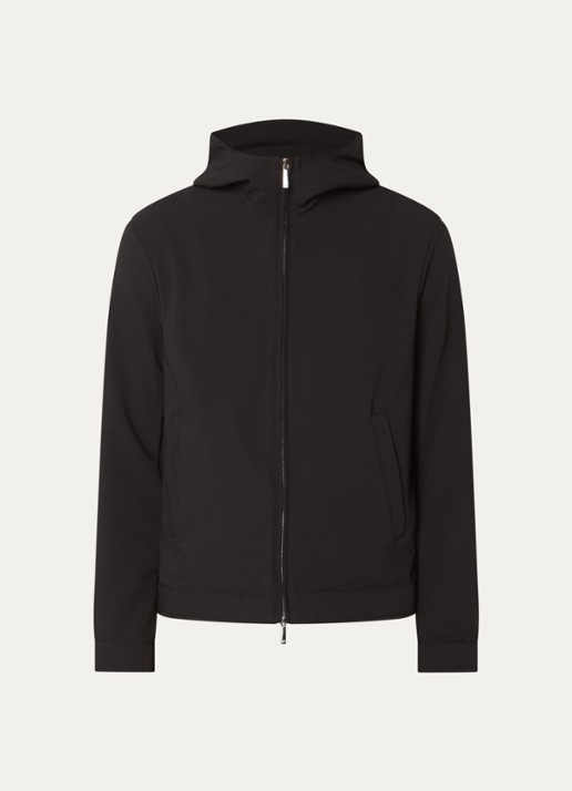 Armani Jack met capuchon en steekzakken - voorkant zwart