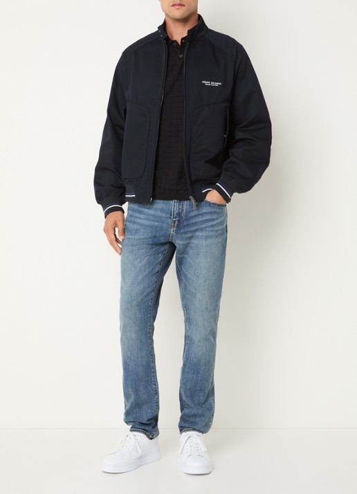 Armani Jack met klepzakken - voorkant 2 donkerblauw