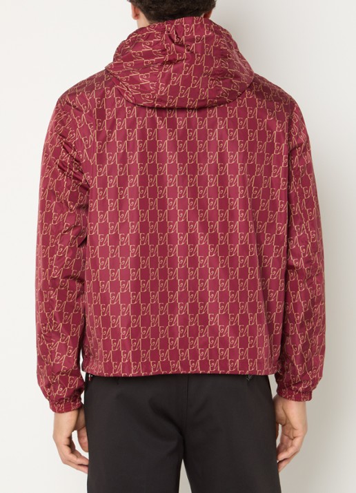Armani Jack met logoprint en capuchon - achterkant 5 rood