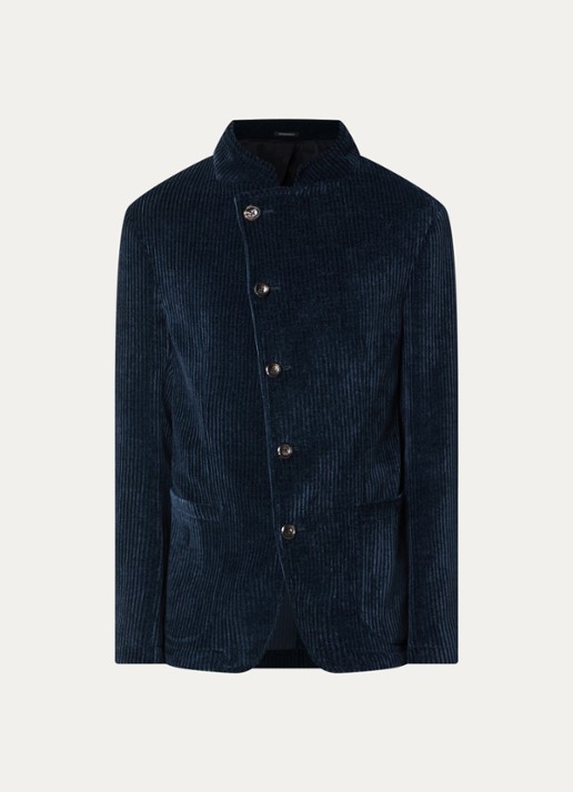Armani Jack van corduroy met opgestikte zakken - voorkant 2 donkerblauw