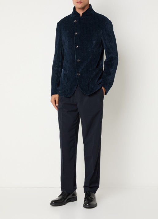 Armani Jack van corduroy met opgestikte zakken - voorkant 3 donkerblauw