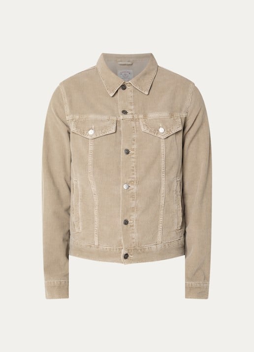 Armani Jack van corduroy met steekzakken - voorkant 3 lichtgrijs