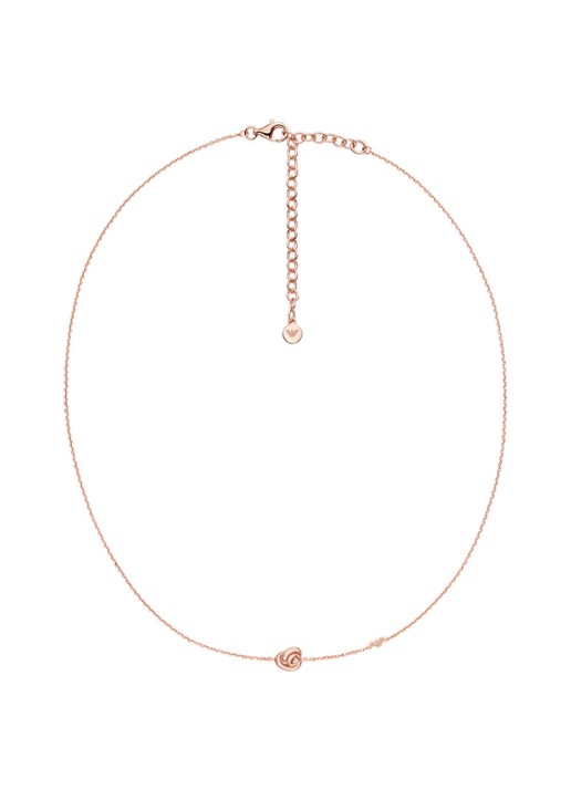 Armani Ketting van zilver EG3640221 - detail roségoud