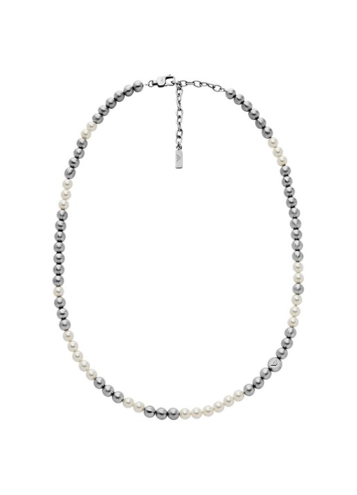 Armani Kralenketting EGS3176040 - detail 2 zilver