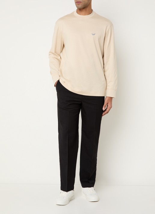 Armani Longsleeve met logo - voorkant 4 beige