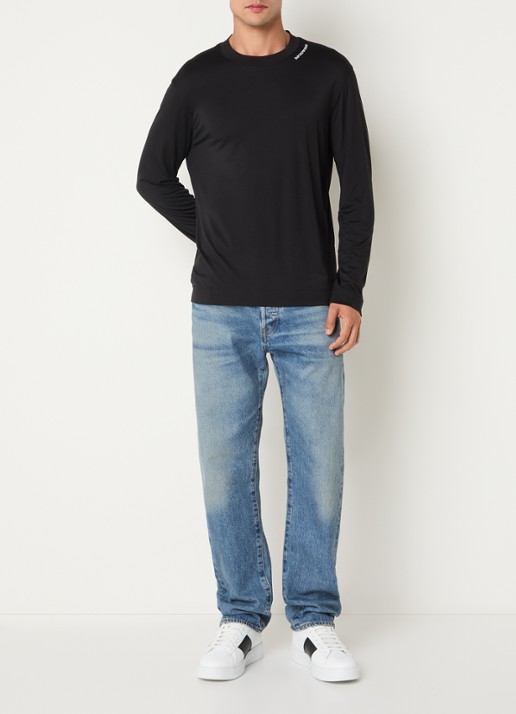 Armani Longsleeve met logo - voorkant 3 zwart