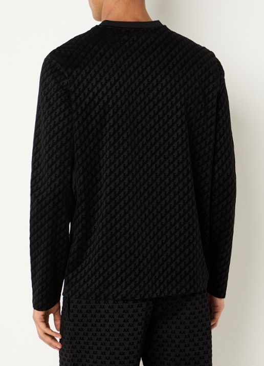 Armani Longsleeve met logoprint - achterkant 3 zwart