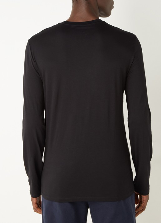 Armani Longsleeve met ronde hals - achterkant zwart