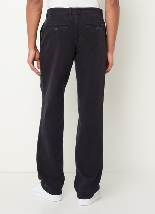 Armani Loose fit chino met steekzakken - achterkant donkerblauw