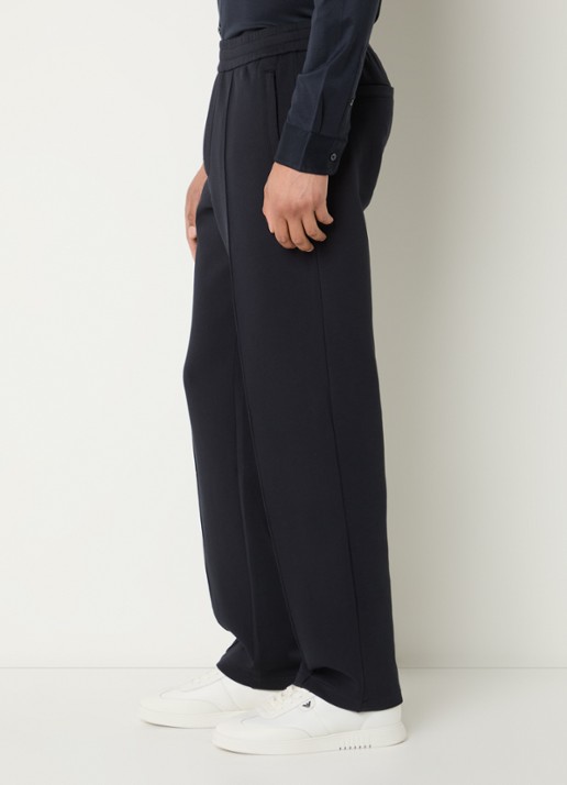 Armani Loose fit joggingsbroek met steekzakken - detail 5 donkerblauw