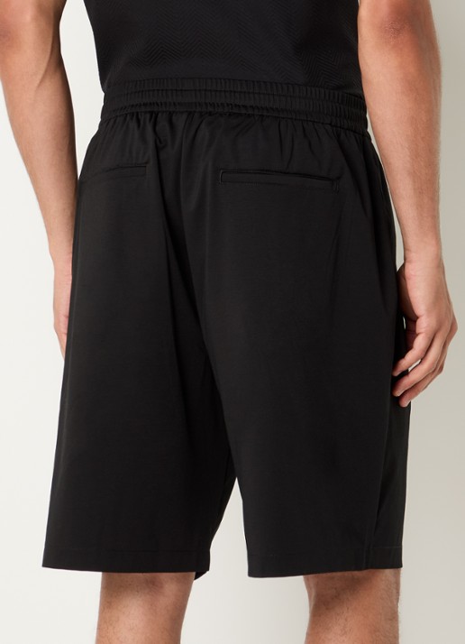 Armani Loose fit korte broek met steekzakken - achterkant zwart