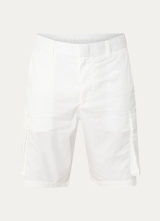 Armani Loose fit korte cargobroek met steekzakken - voorkant 3 wit