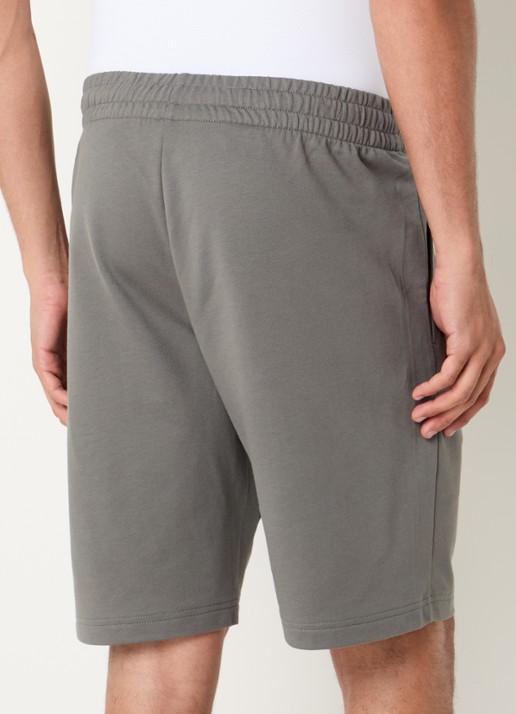 Armani Loose fit korte joggingbroek met logo - achterkant 3 middengrijs
