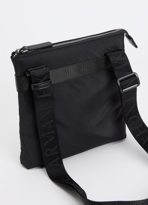 Armani Messenger crossbodytas met logo - achterkant 4 zwart