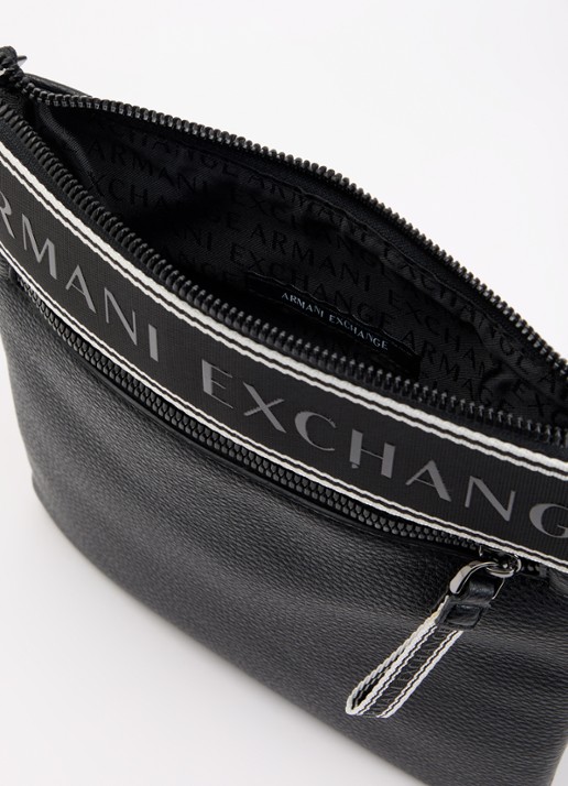 Armani Messenger schoudertas van imitatieleer - detail 2 zwart