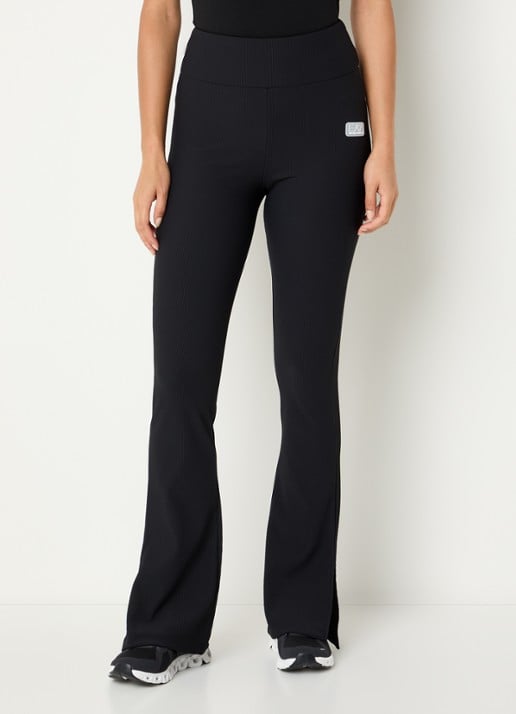 Armani Mid waist flared fit trainingslegging met plisse