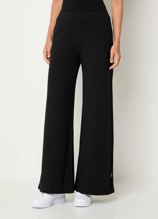 Armani Mid waist wide fit broek met steekzakken