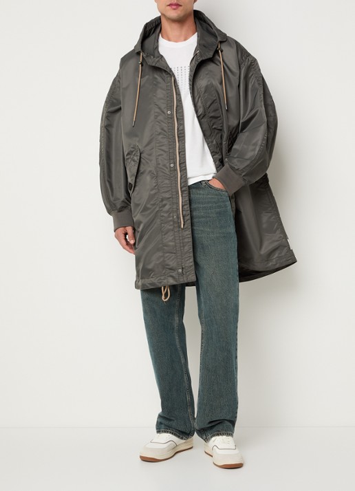 Armani Parka met capuchon - voorkant 4 taupe
