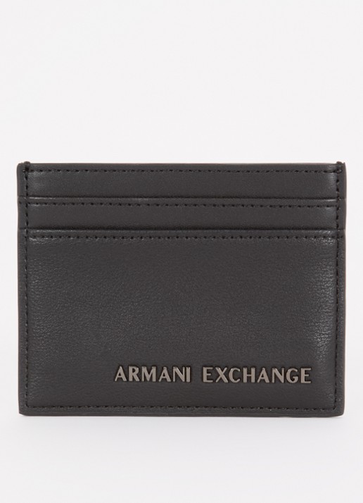 Armani Pasjeshouder met logo - voorkant 2 zwart
