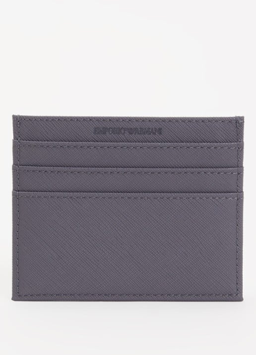 Armani Pasjeshouder met logo  - achterkant taupe