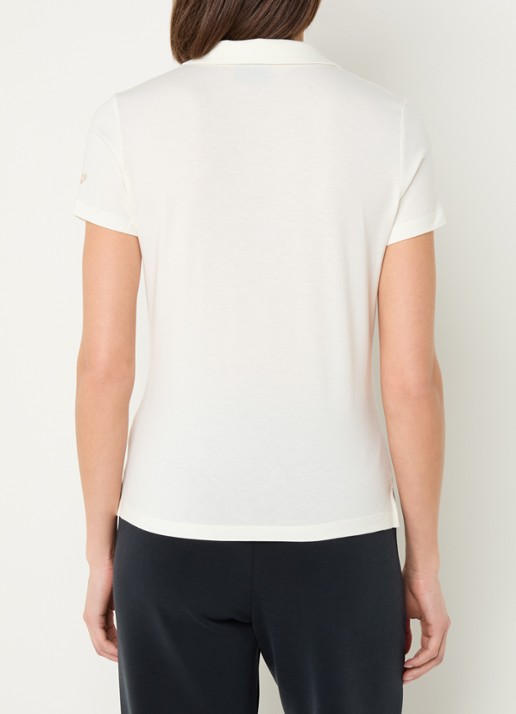 Armani Polo met logo en strass - achterkant gebroken wit