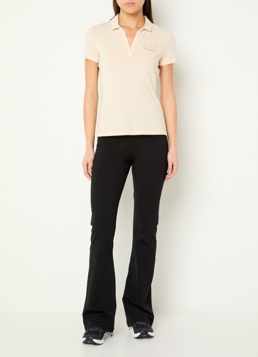 Armani Polo met logo en strass - voorkant 3 beige