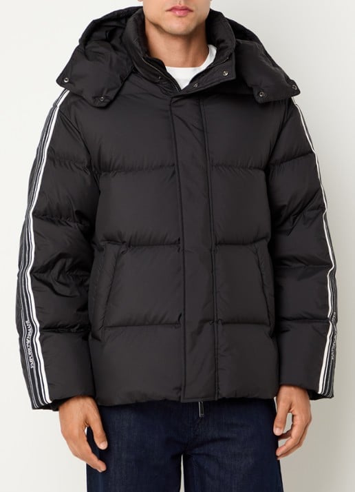 Armani Puffer jack met donsvulling en capuchon