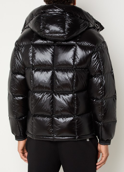 Armani Pufferjas met donsvulling en ritszakken - achterkant 2 black-uc001