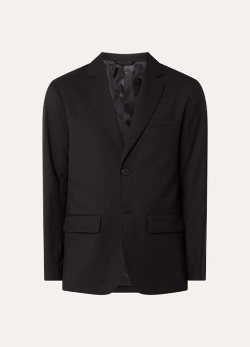 Armani Regular fit colbert in wolblend met borst- en klepzakken