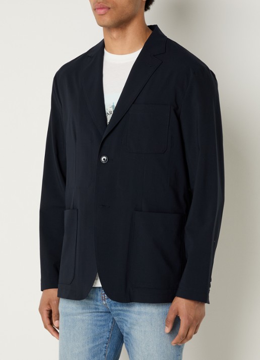 Armani Regular fit colbert in wolblend met borstzak