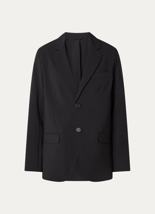 Armani Regular fit colbert met klepzakken - voorkant zwart