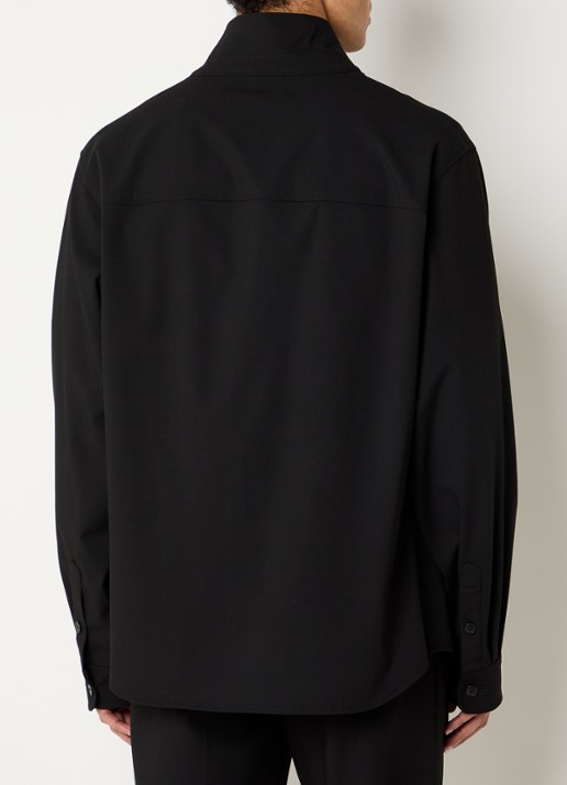 Armani Regular fit colbert met opstaande kraag en paspelzakken - achterkant 4 zwart