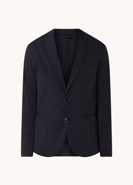 Armani Regular fit colbert met paspelzakken  - voorkant 2 donkerblauw