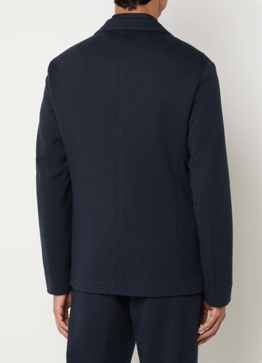 Armani Regular fit colbert met steekzakken - achterkant 4 indigo