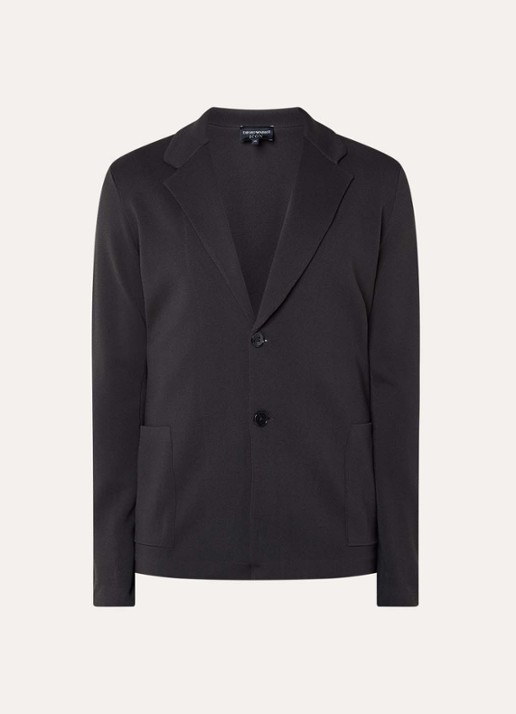 Armani Regular fit colbert met steekzakken - voorkant 3 zwart