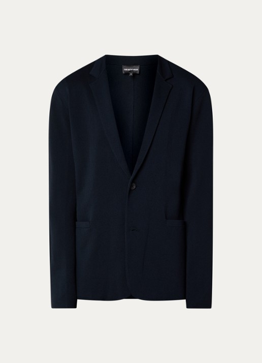 Armani Regular fit colbert met steekzakken - voorkant 3 donkerblauw