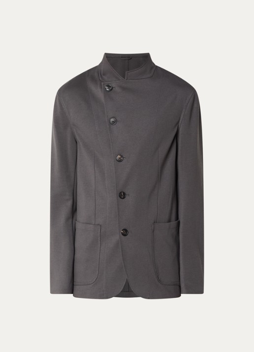 Armani Regular fit colbert met steekzakken - voorkant 3 antraciet
