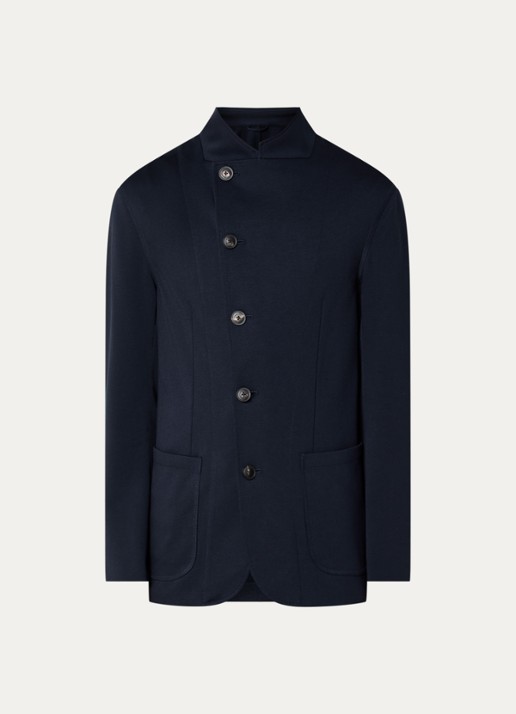 Armani Regular fit colbert met steekzakken - voorkant 3 donkerblauw