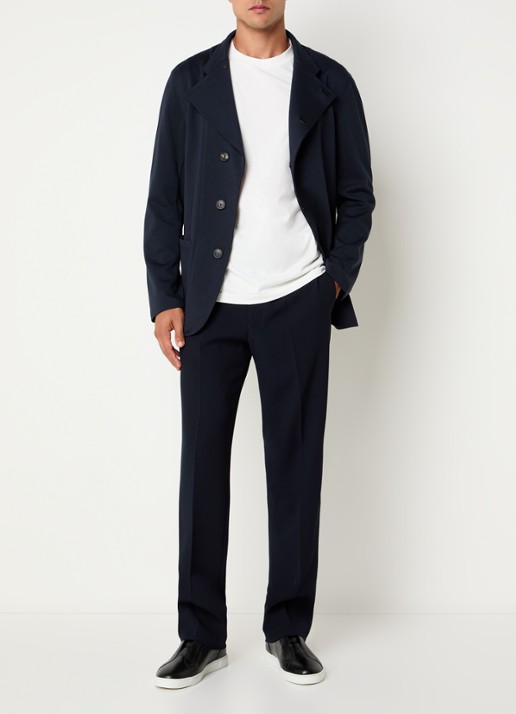 Armani Regular fit colbert met steekzakken - voorkant 4 donkerblauw