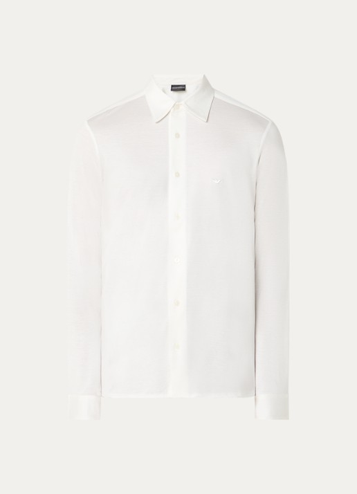 Armani Regular fit overhemd met logo - voorkant 3 wit