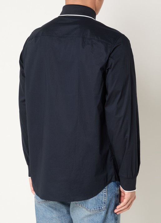 Armani Regular fit overhemd met logoborduring - achterkant 4 donkerblauw