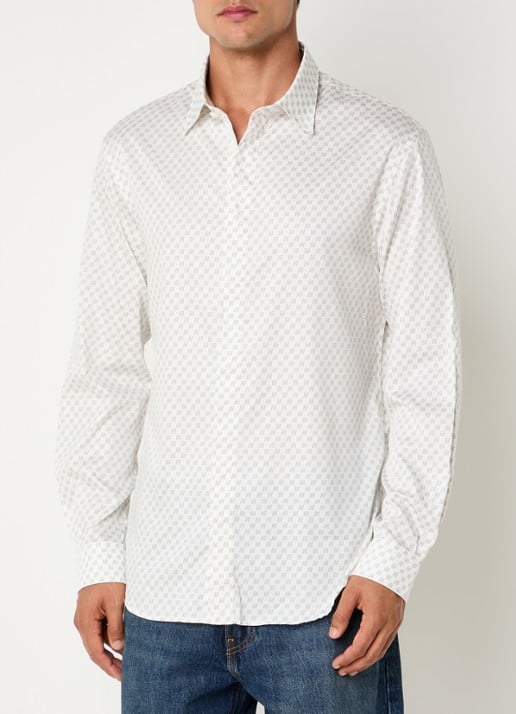 Armani Regular fit overhemd met logoprint