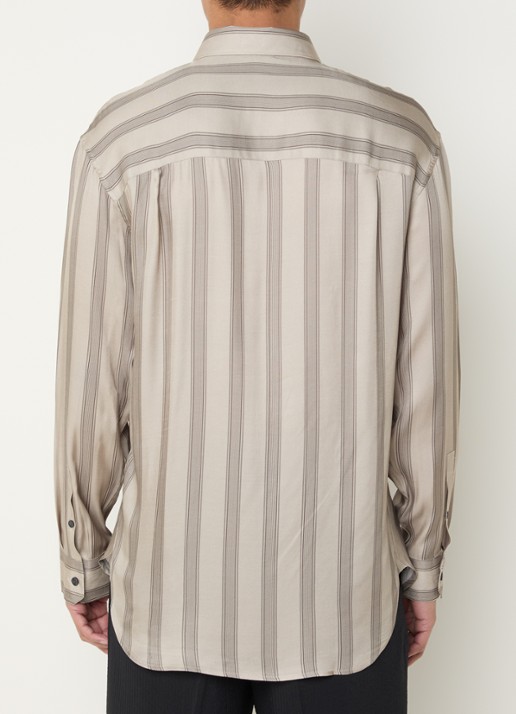 Armani Regular fit overhemd met print - achterkant 4 zand