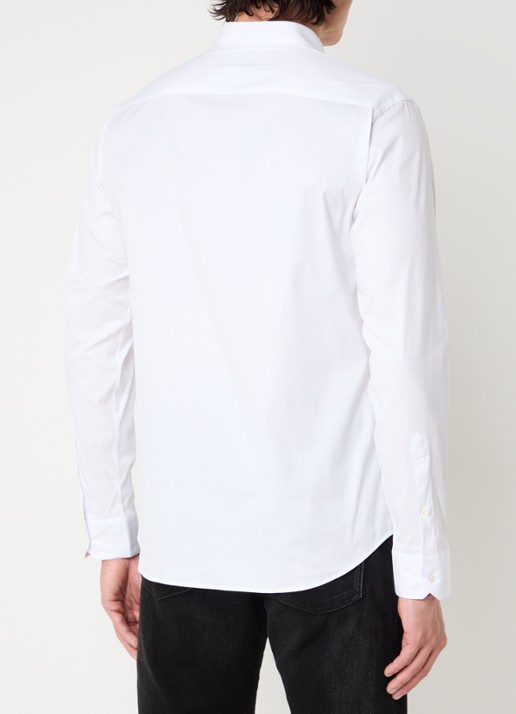 Armani Regular fit overhemd met stretch - achterkant 4 wit