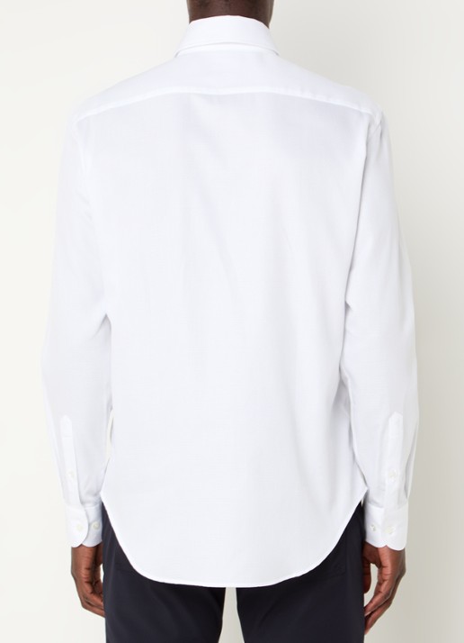 Armani Regular fit overhemd met stretch - achterkant 4 wit
